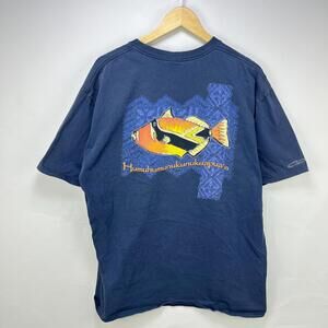 Vintage 90s Crazy Shirt Hawaii Kaua'i Fish Shirt XL